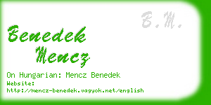 benedek mencz business card